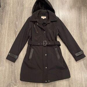 Michael Kors Black Trench Coat with Belt